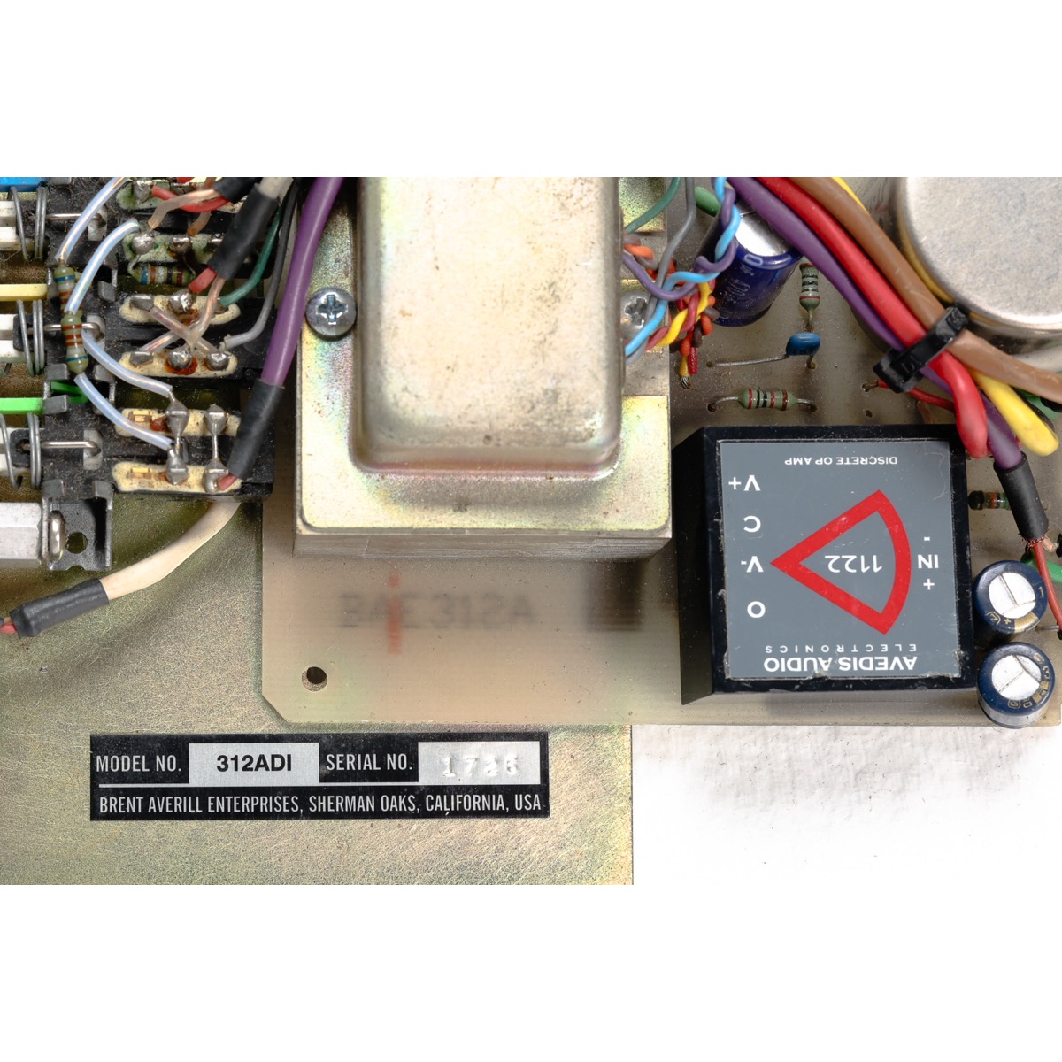 BAE 312ADI (1726)-1 BAE 312 ADI Mic Pre/DI 500 Series Module (Used) #1