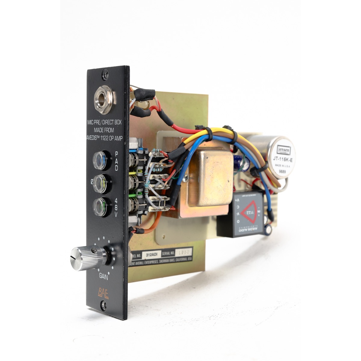 BAE 312ADI (1950)-3 copy BAE 312 ADI Mic Pre/DI 500 Series Module (Used) #3