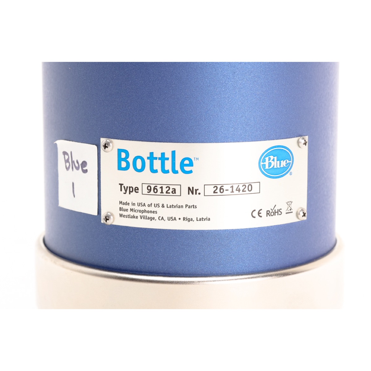 Blue Bottle 9612a (26-1420) -06 copy Blue Bottle Tube Condenser Microphone Set (Used)