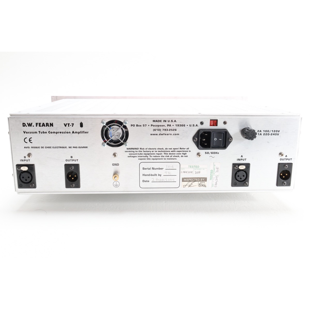 DW Fearn VT7-1 D.W. Fearn VT-7 Stereo Compressor (Used)