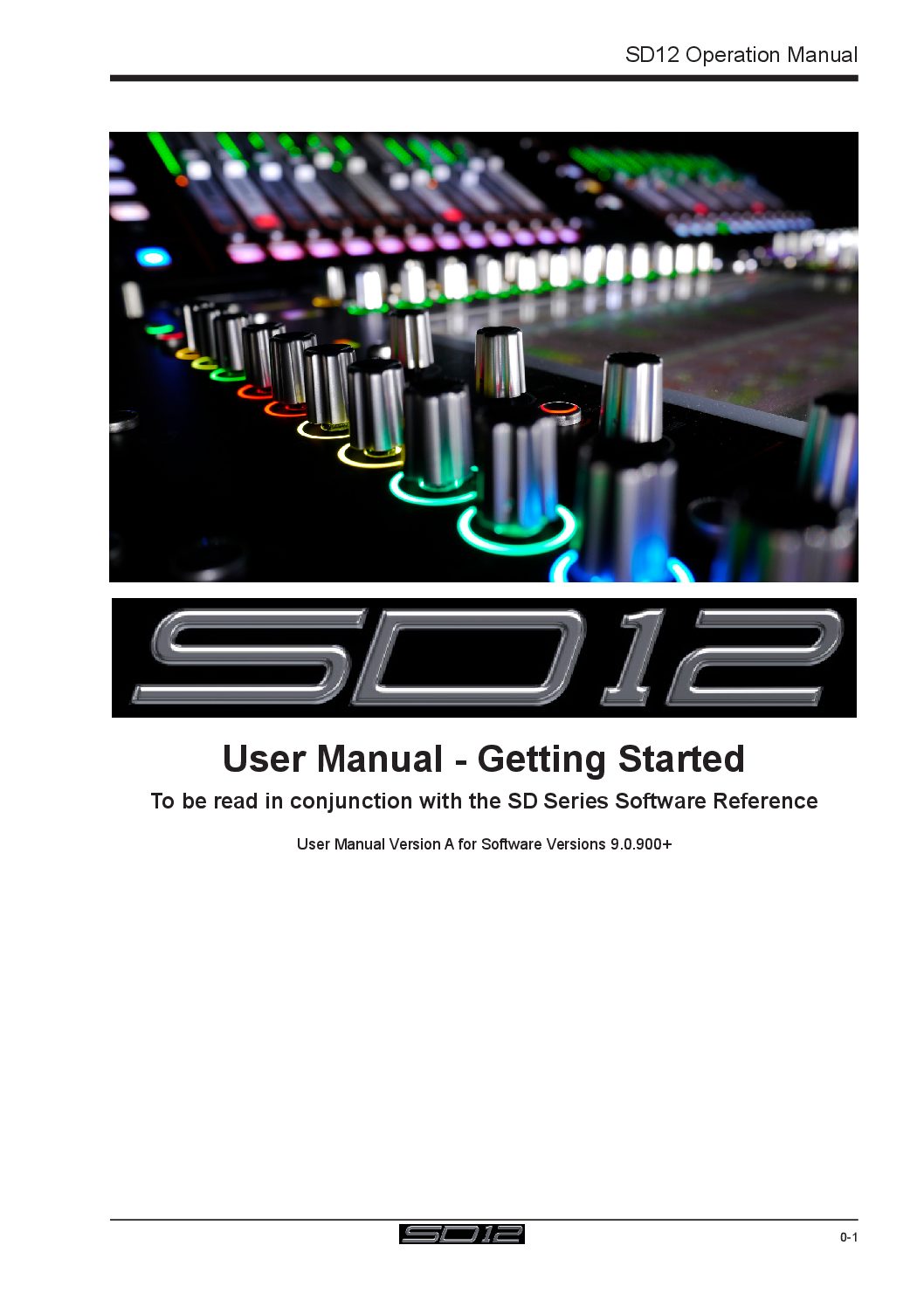 DiGiCo SD12 Control Surface User Manual – Sonic Circus