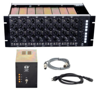 H2 Audio 8 Channel Rack loaded with 8 x 0011 Helios Series EQ/Pres