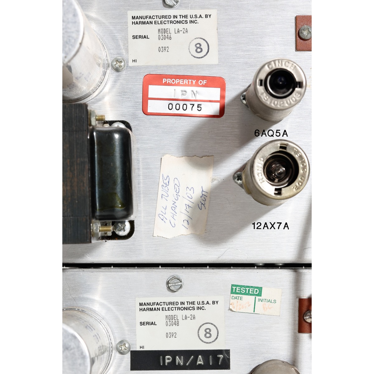 Harman Teletronix LA2A pair (03046 03048)-1 Teletronix LA-2A Leveling Amplifier (Vintage) Urei Harman Pair Opto Compressors