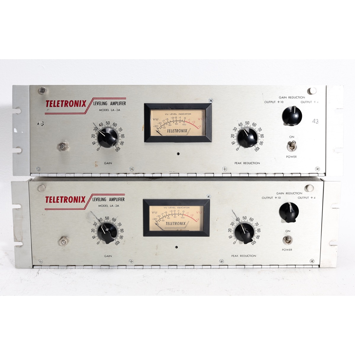 Harman Teletronix LA2A pair (03046 03048)-7 Teletronix LA-2A Leveling Amplifier (Vintage) Urei Harman Pair Opto Compressors