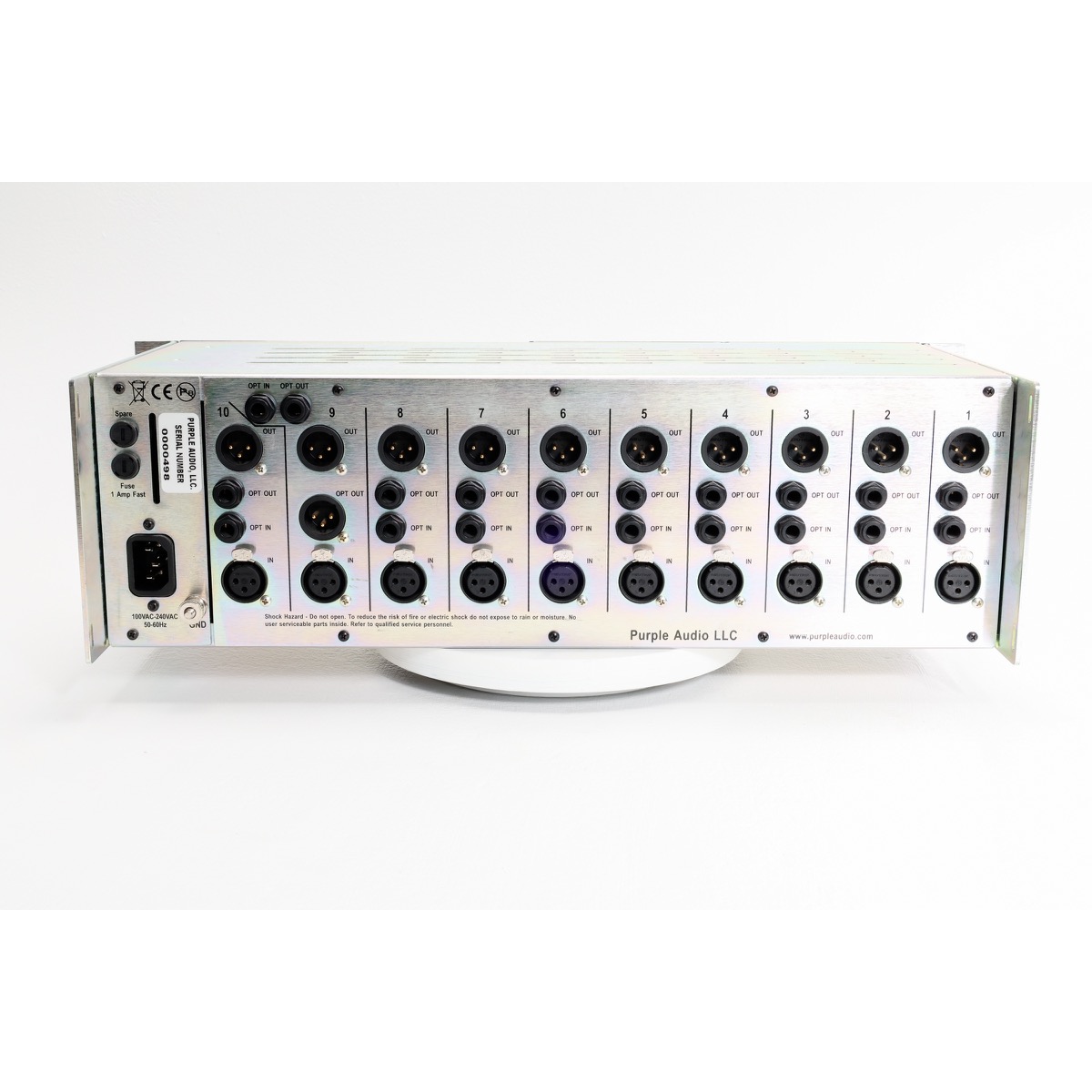 Purple Sweet 10 Loaded 500 series rack-3 Purple Sweet 10 Loaded 2 x Heritage 1073 2 x AwTAC Channel Amplifier (Used)