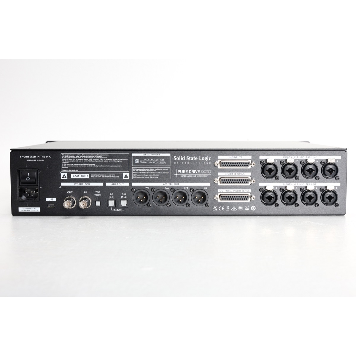 SSL Pure Drive OCTO-1 copy SSL Pure Drive OCTO 8-Channel Microphone Preamp (Used)