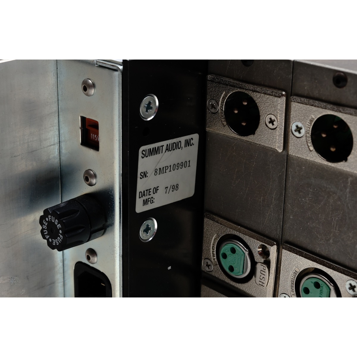 Summit Audio Rack 8x M210 (8MP109901-1 copy Summit Audio rack of 8 x M210 Tube Mic Preamps (Vintage)