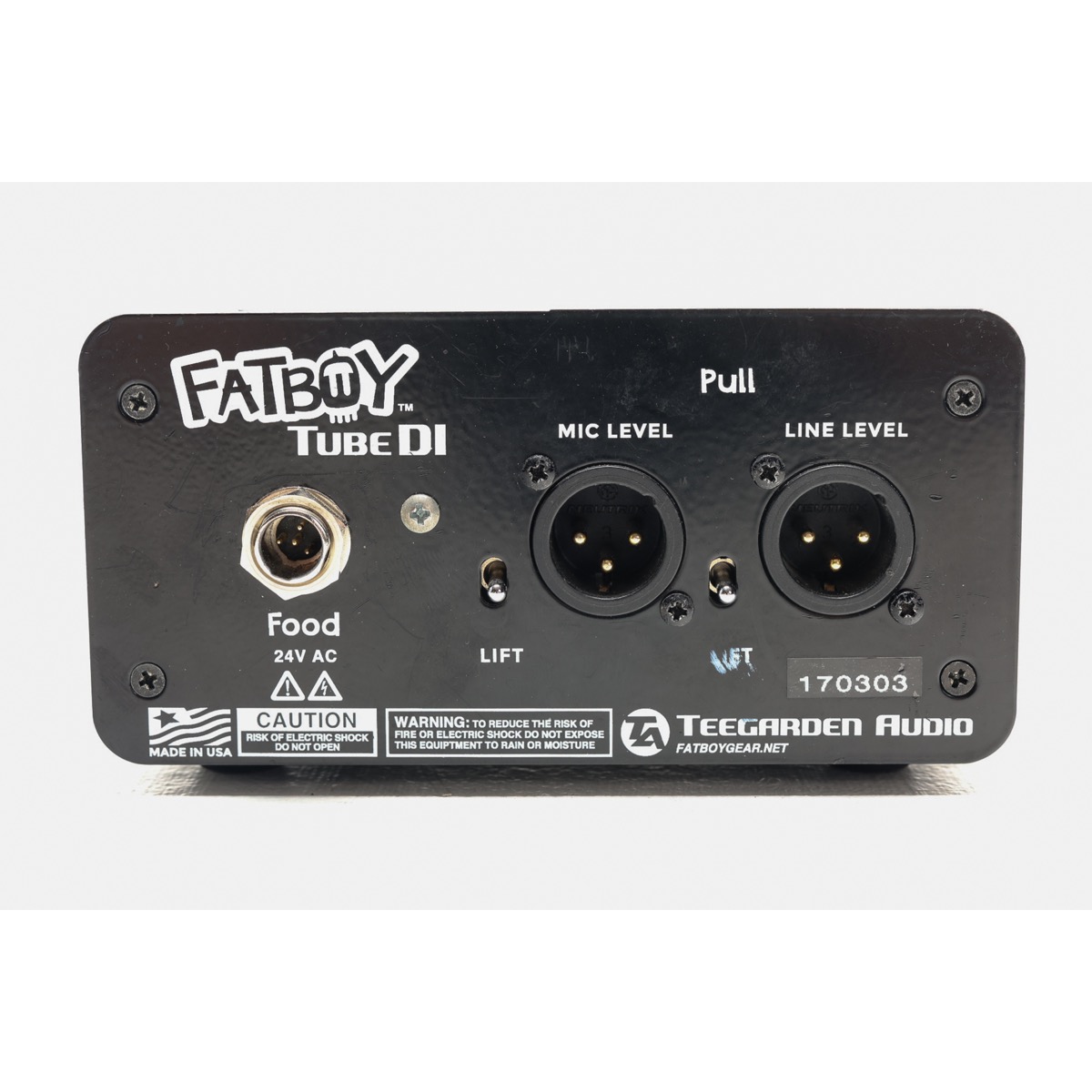 TA Fatboy Tube DI (170303)-2 Teegarden Audio Fatboy HD Tube Direct Box (Used)