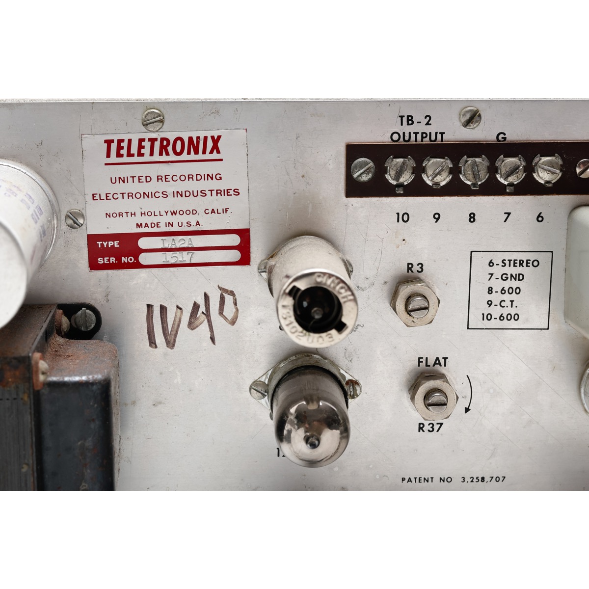 Teletronix LA2A (1517)-1 copy Teletronix LA2A (Vintage) Tube Opto Compressor Circa 1967
