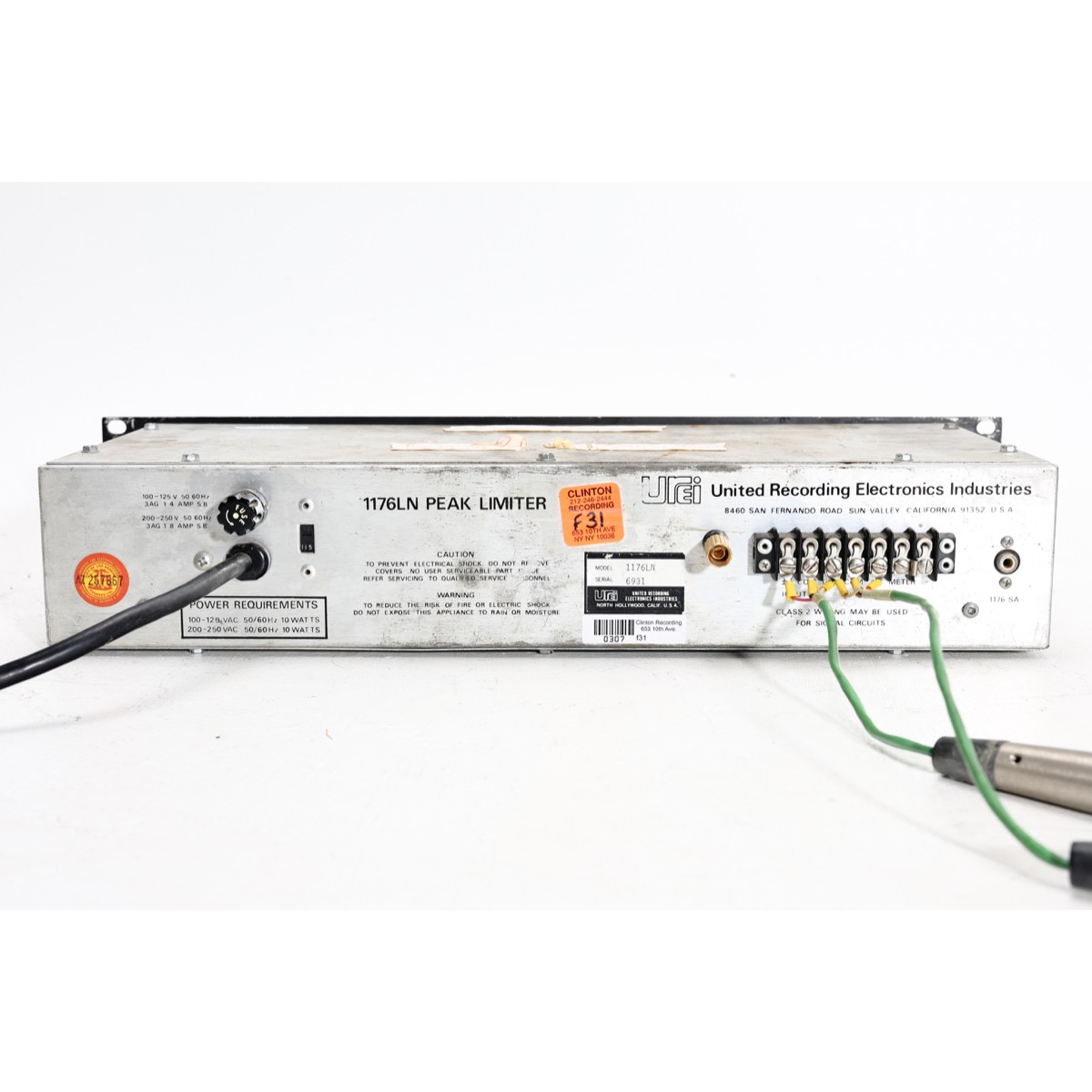 Urei 1176LN (6931)-2 copy Urei 1176LN Blackface Rev D (Vintage) FET Compressor